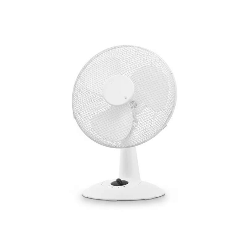 CFG - Ventilatore da Tavolo Bianco 40 EV007 | Ø40cm | 40W | 3 Velocità | Oscillazione | Mesh Grill | Bianco