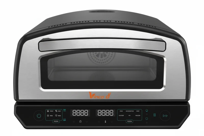 VINCO Forno Pizza Elettrico 50360 | 2200W | Ø33cm | Touch | Sportello Inox | 6 Funzioni [RICONDIZIONATO]