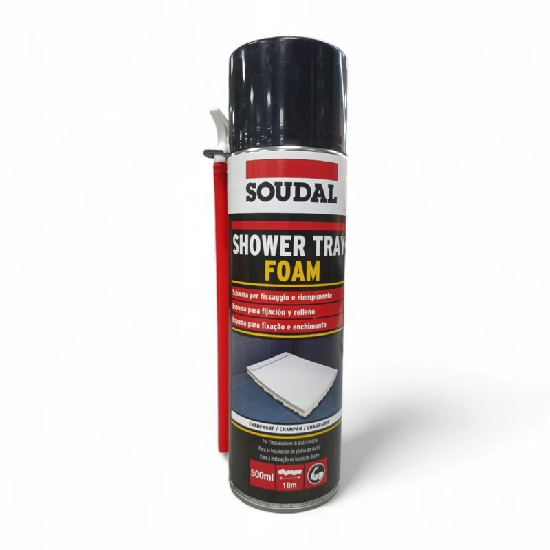 SOUDAL - Shower Tray Foam 500ml 173023 | Schiuma Poliuretanica | Bassa Espansione | Piatti Doccia