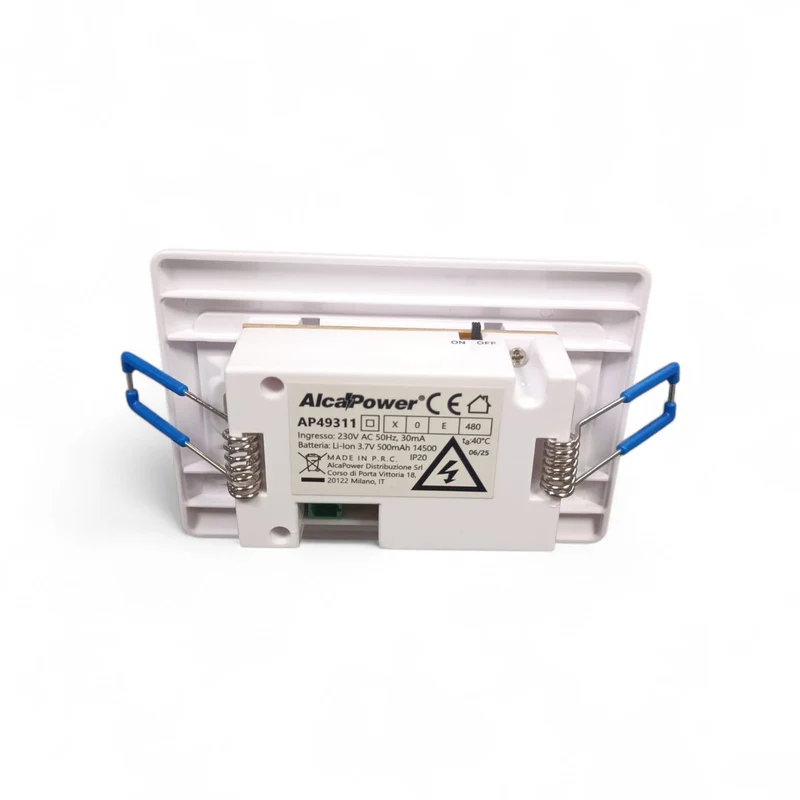 ALCAPOWER - Lampada d'Emergenza da Incasso Serie 503 | 15 lm | 8h Autonomia | IP20 | 930413