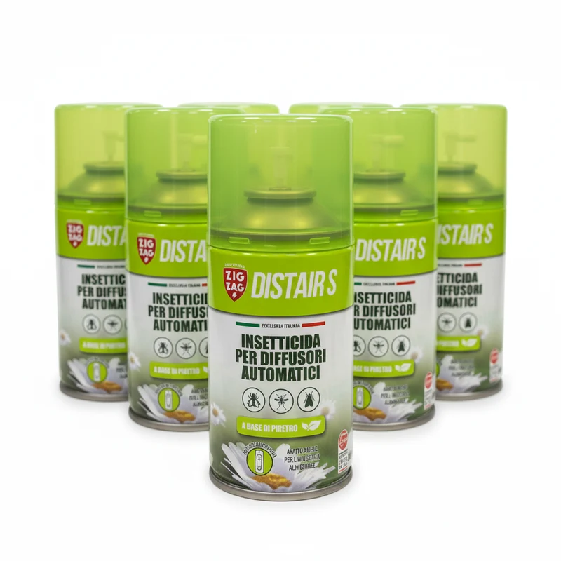 Zig Zag insetticida spray al piretro PLUS per erogatore automatico 250ml (Confezione da 6pz)