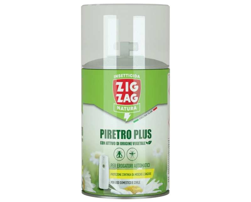 Zig Zag insetticida spray al piretro PLUS per erogatore automatico 250ml (Confezione da 6pz)