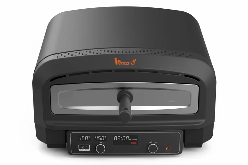 VINCO Forno Pizza Elettrico 50355 | 2200W | Ø37cm | Timer | Pietra Refrattaria