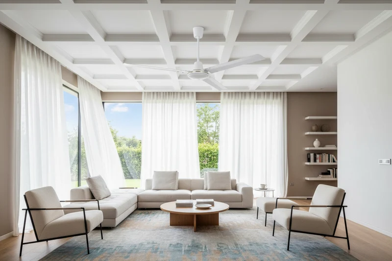 VINCO Ventilatore Soffitto 70930 | 60W | Ø140cm | 5 Velocità | Selettore Parete