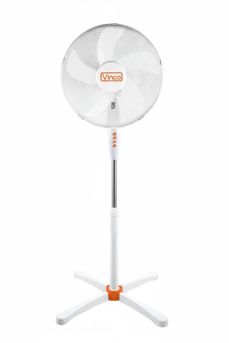 VINCO Ventilatore Piantana 70703E | 40W | Ø40cm | 125cm | Oscillante | Bianco