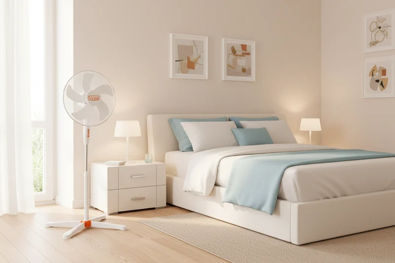 VINCO Ventilatore Piantana 70703E | 40W | Ø40cm | 125cm | Oscillante | Bianco
