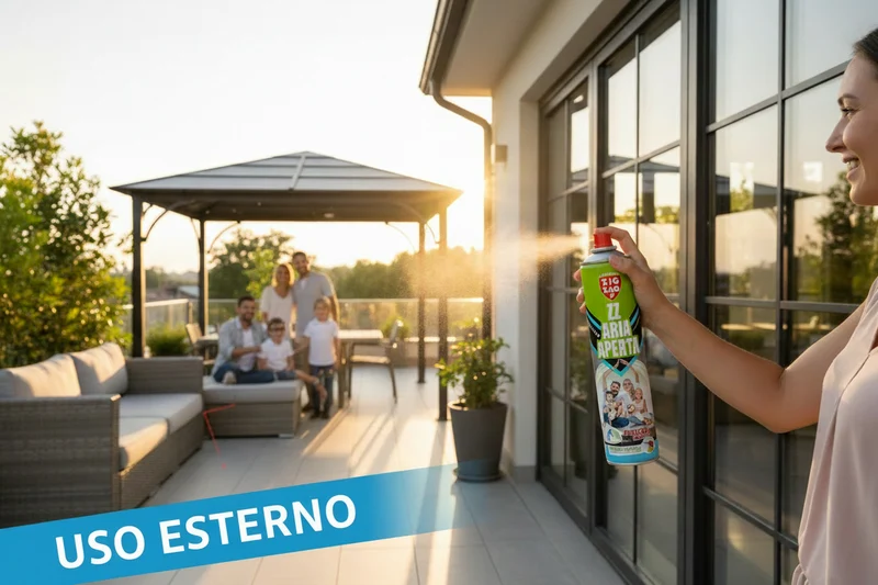 ZIG ZAG - Insetticida Spray ARIA APERTA 600ml | Anti-Zanzare | Protezione 8 Ore | Esterni e Interni