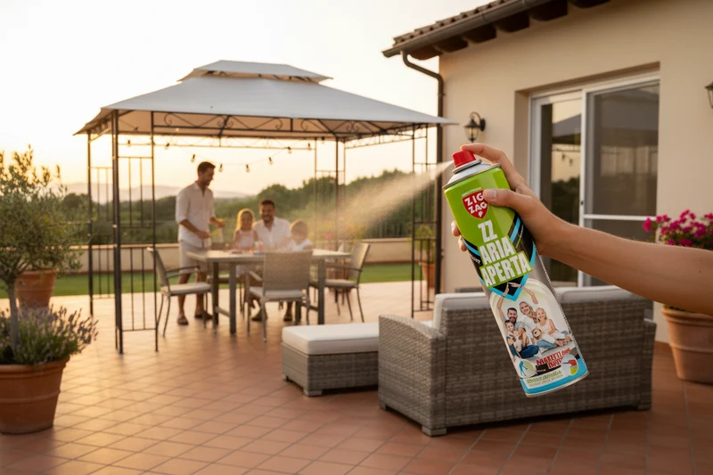 ZIG ZAG - Insetticida Spray ARIA APERTA 600ml | Anti-Zanzare | Protezione 8 Ore | Esterni e Interni