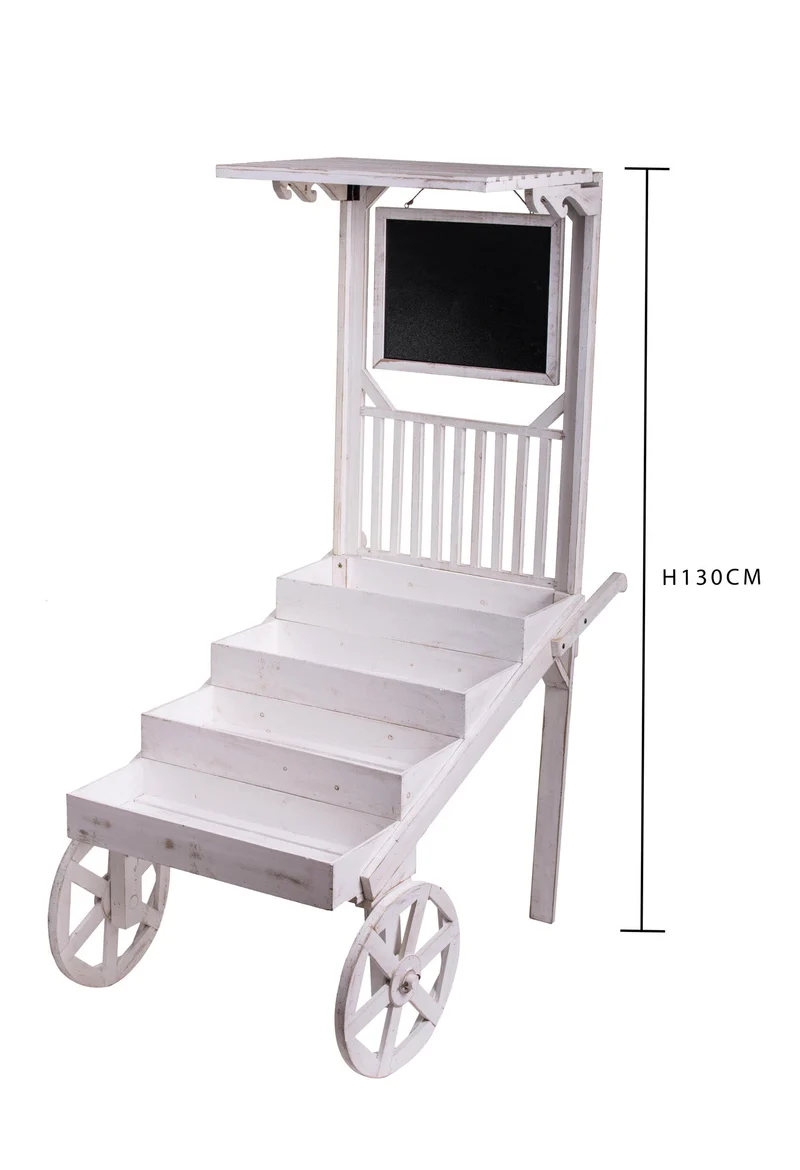 Espositore con Ruote e Tetto H 130 cm