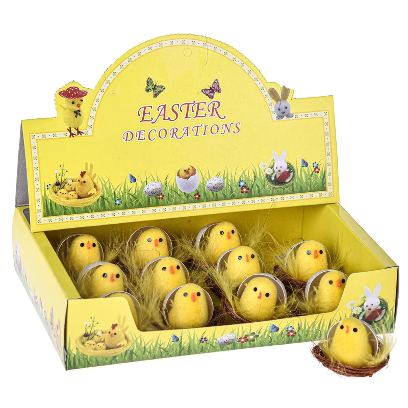 Set 36 Pupazzi Pulcini Decorativi H 8 cm