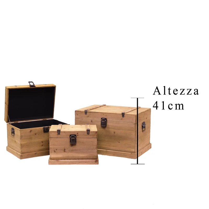 Set 3 Bauli Larghezza 62 cm