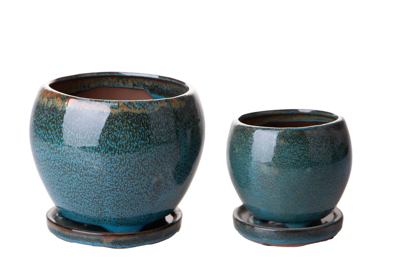Set 2 Ø 20 14 cm Vasi Bicolore