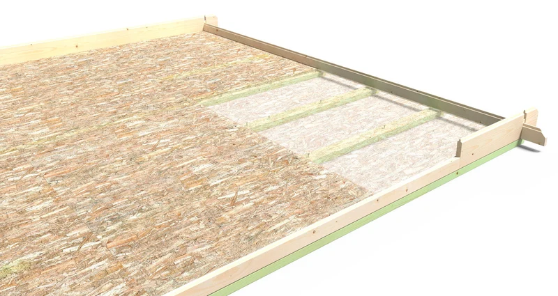 Pavimento 3x3m in Legno per Casetta Box da Giardino Flosobrak