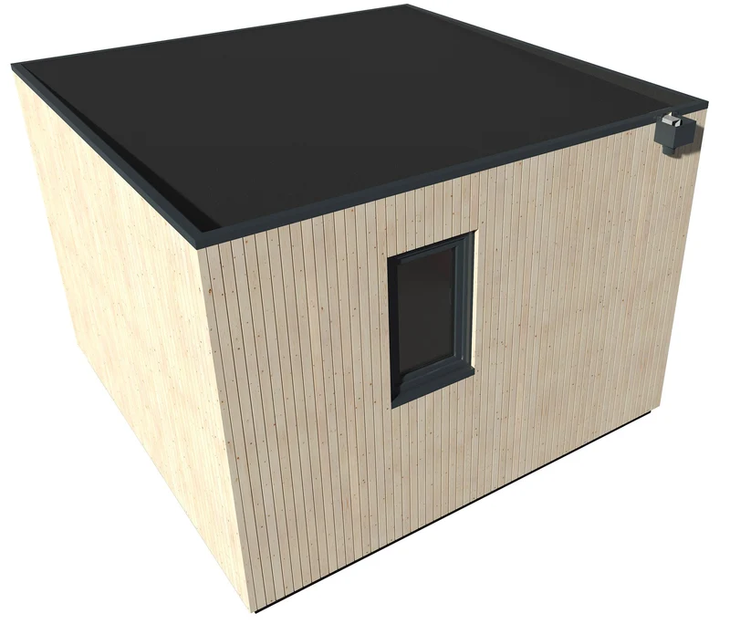 Casetta Abitabile da Giardino 3,61x3,64m Senza Pavimento con Pareti Isolanti Studio Como 11m²