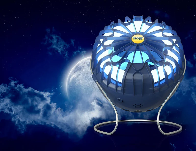 Zanzariera Elettrica ad Aspirazione 32W Moel Moon 3688B Blu