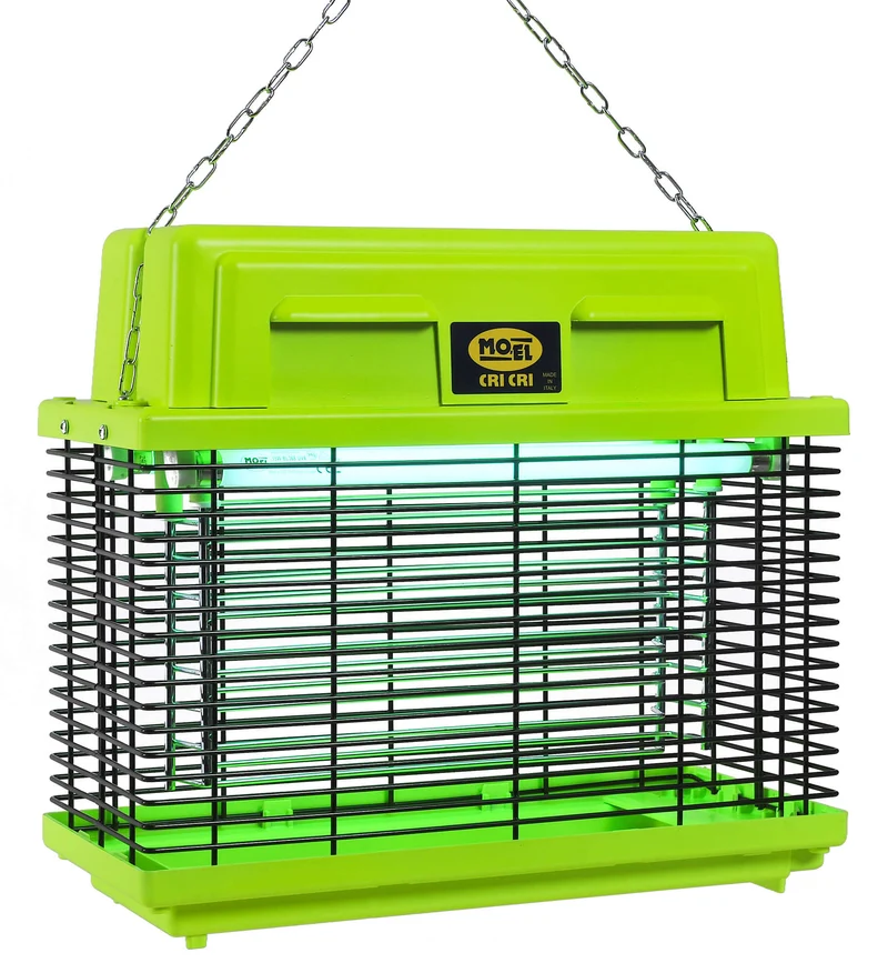 Zanzariera Elettrica 2 Lampade 30W Moel Cri-Cri Fluo Giallo Lime