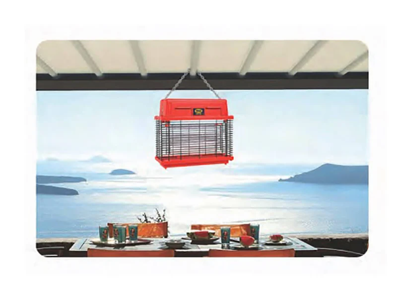 Zanzariera Elettrica 2 Lampade 30W Moel Cri-Cri Fluo Rosso Corallo