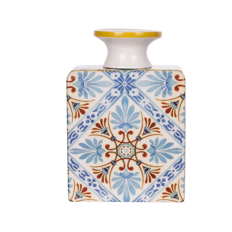 Bottiglia per Profumatore Ambiente 11x6,6x16 cm 600 ml in Ceramica VdE Tivoli 1996 Italian Beauty