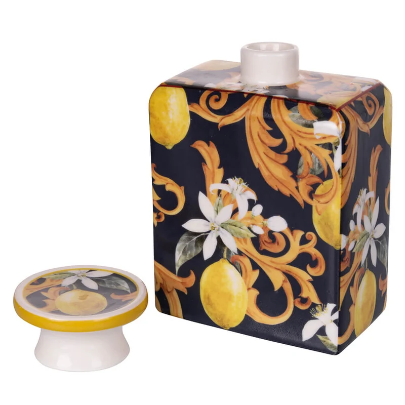 Bottiglia per Profumatore Ambiente 9x5,5x13,2 cm 300 ml in Ceramica VdE Tivoli 1996 Italian Beauty
