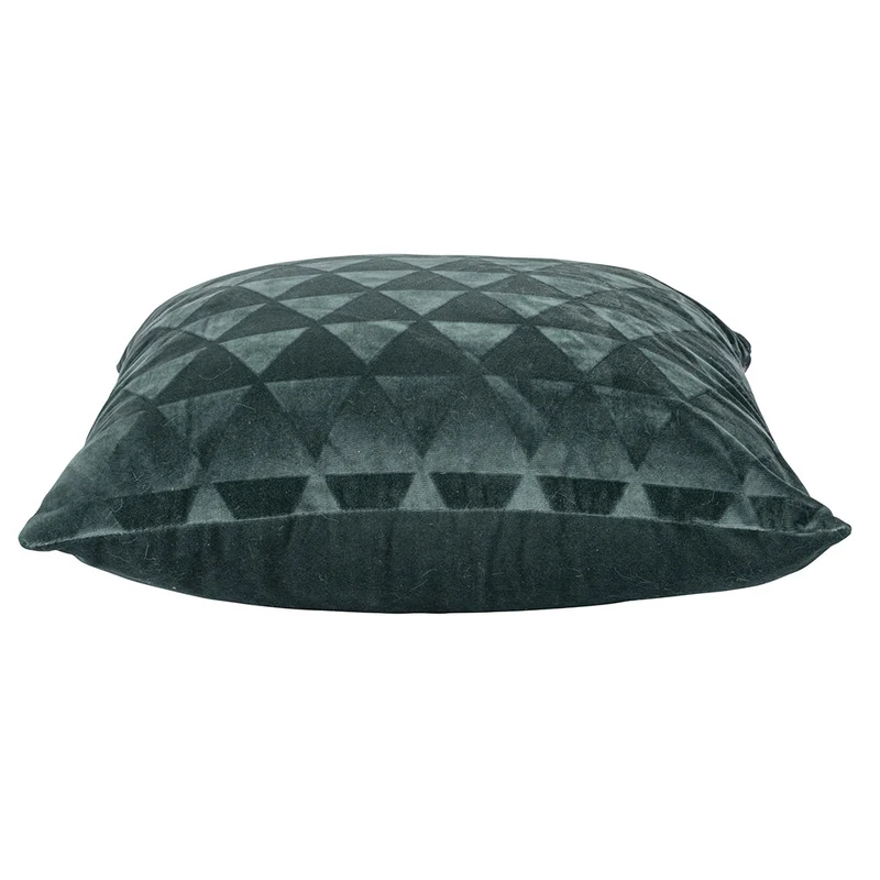 Set 2 Cuscini Decorativi 43x43x6 cm in Poliestere VdE Tivoli 1996 Triangoli Verde