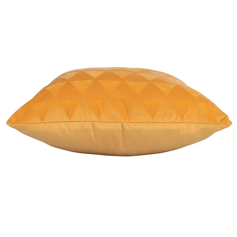 Set 2 Cuscini Decorativi 43x43x6 cm in Poliestere VdE Tivoli 1996 Furry Giallo Ocra