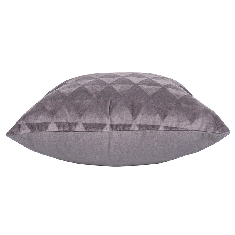 Set 2 Cuscini Decorativi 43x43x6 cm in Poliestere VdE Tivoli 1996 Triangoli Grigio