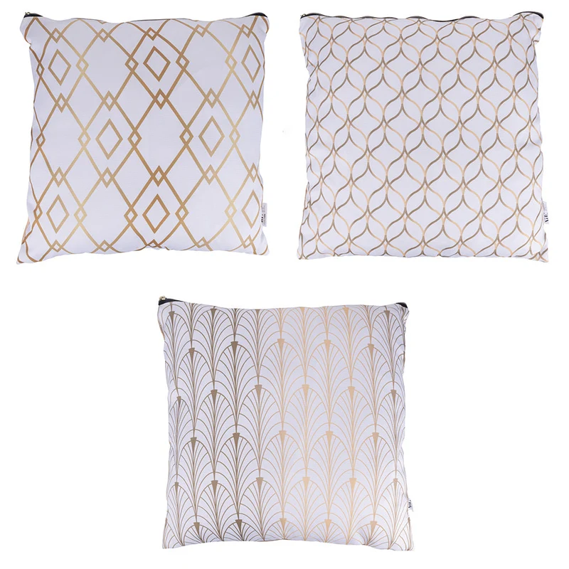 Set 3 Cuscini Decorativi 45x45 cm in Poliestere VdE Tivoli 1996 Charleston