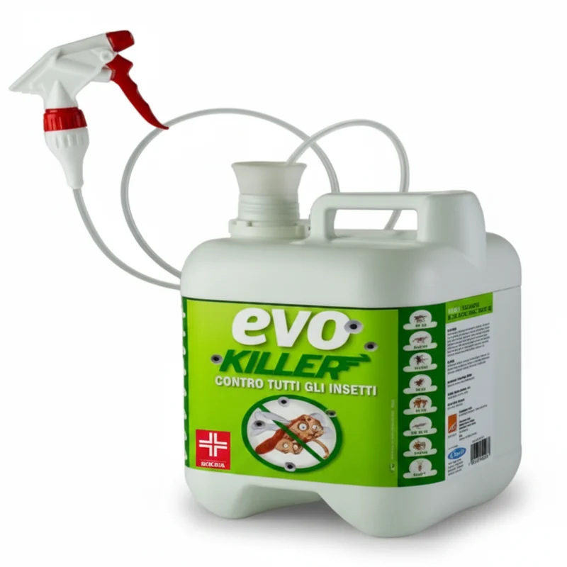 PROCHIMICA - Evokiller Plus EKL/5 | Insetticida Liquido 5L | Cipermetrina | Insetti Volanti e Striscianti | Efficacia 4 Mesi | Solo Esterno
