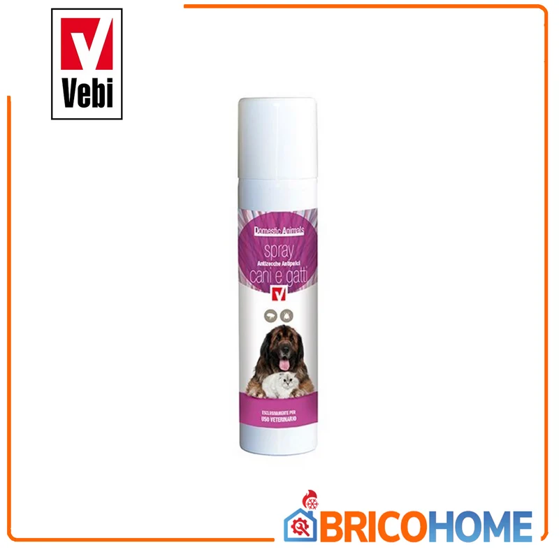 VEBI - Domestic Animals Spray Antiparassitario per Cani e Gatti | Antipulci Antizecche | 100g | A.I.C. 103235089