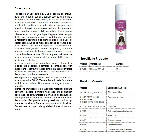 VEBI - Domestic Animals Spray Antiparassitario per Cani e Gatti | Antipulci Antizecche | 100g | A.I.C. 103235089
