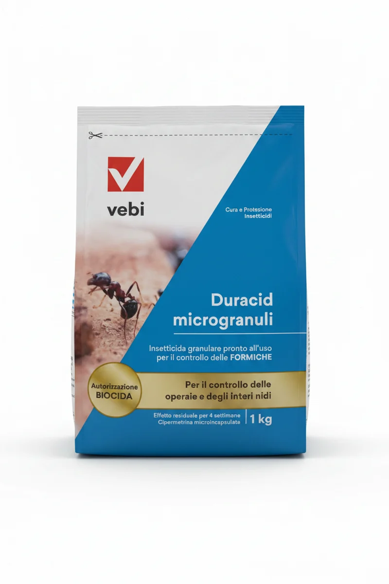 VEBI DURACID Microgranuli - Esca Insetticida per Formiche 1 KG | Effetto Domino | PMC