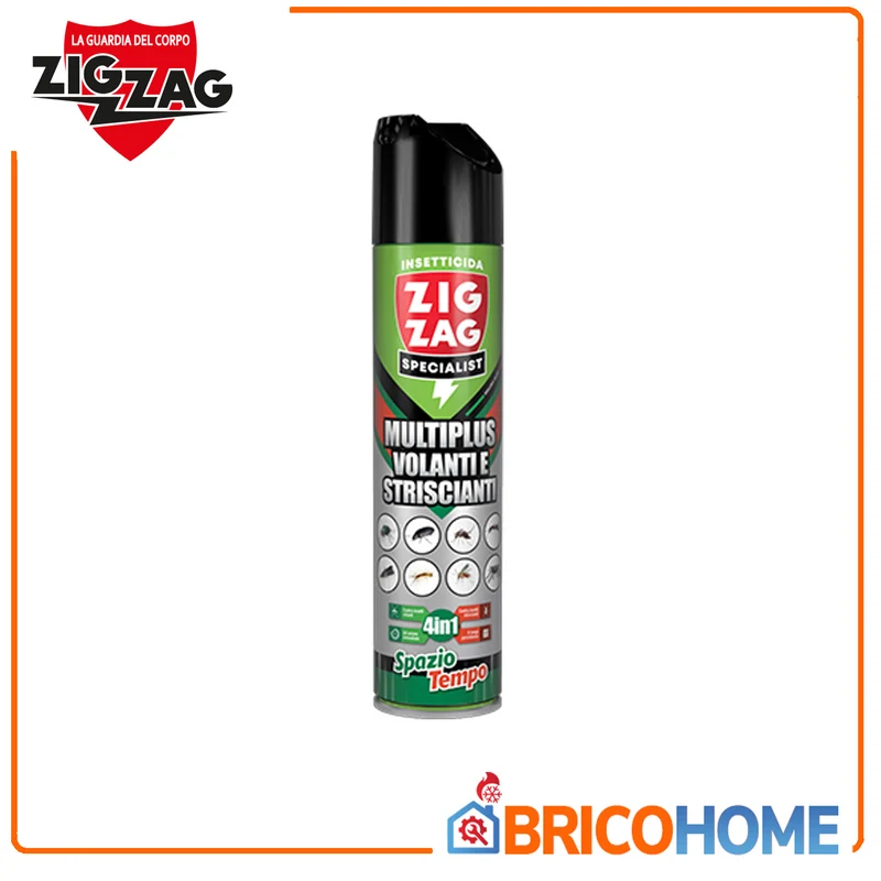 ZIG ZAG - Insetticida Specialist Spaziotempo 4 in 1 | Volanti + Striscianti | Effetto Barriera | 600ml