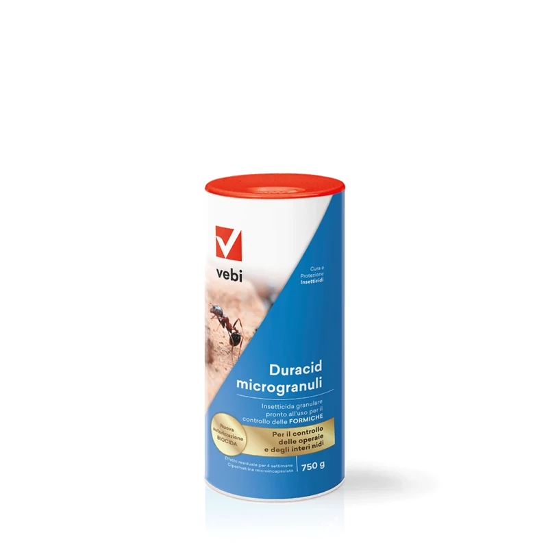 VEBI - Duracid Microgranuli Esca Insetticida Formiche 750g | Con Dosatore | Uso Esterno e Interno