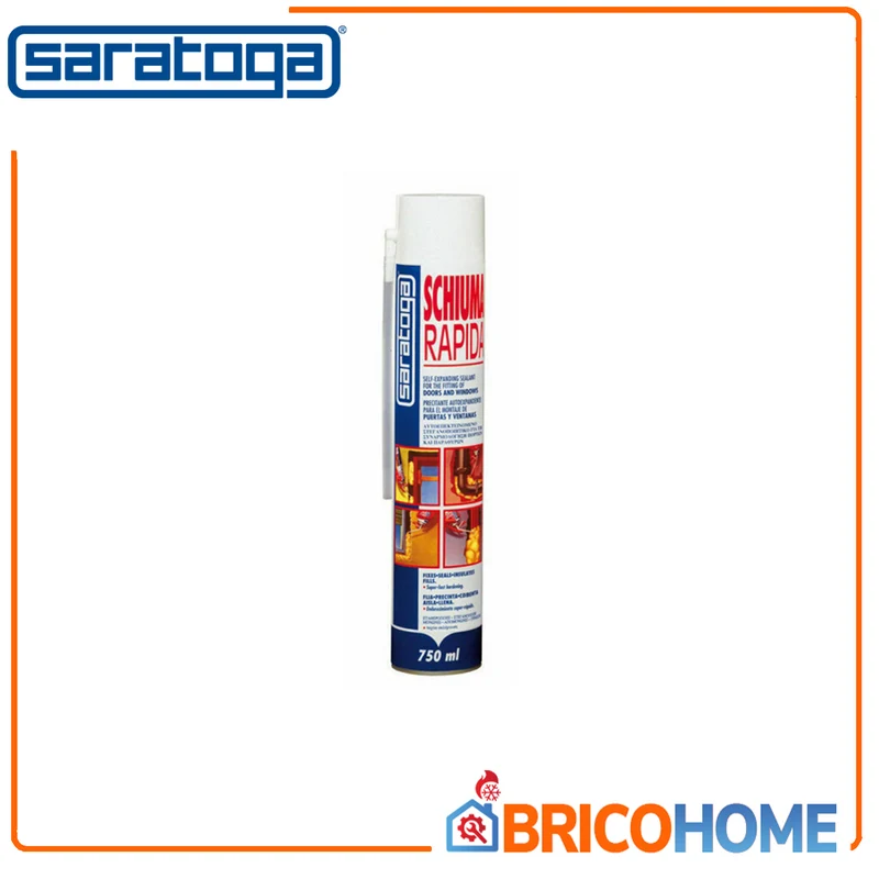 SARATOGA - Schiuma Poliuretanica Rapida 85208001 | 750ml = 40L | Monocomponente | Bomboletta MATIC
