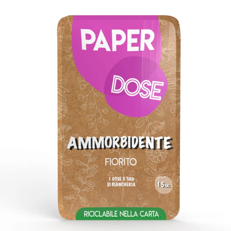 Ammorbidente in monodose riciclabile nella carta Arco Chimica Paper Dose Ammorbidente confezione 80 monodosi da 15 ml DISPONIBILE IN 10 GIORNI LAVORATIVI