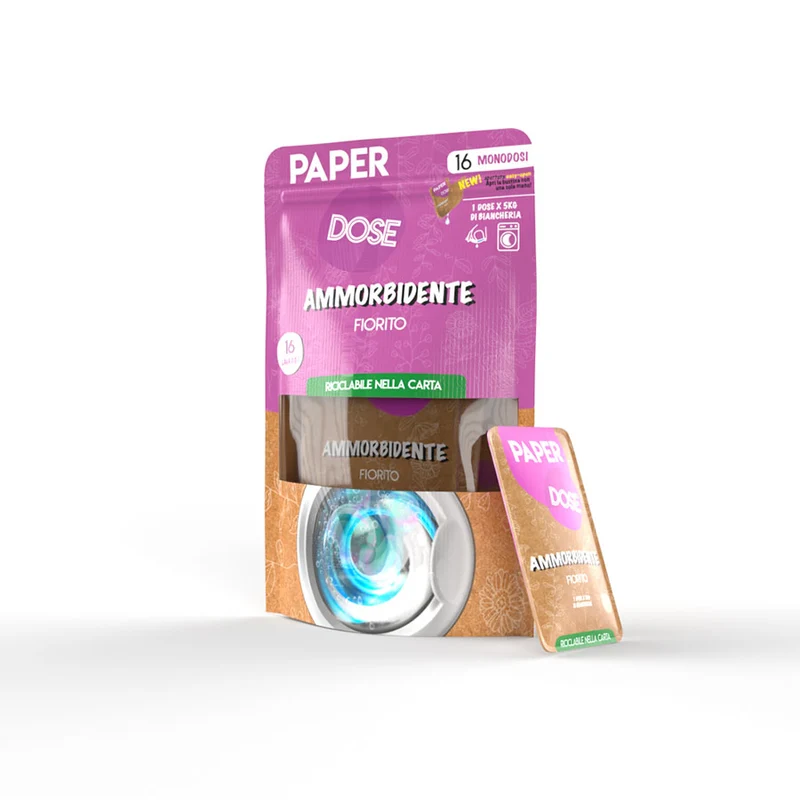Ammorbidente in monodose riciclabile nella carta Arco Chimica Paper Dose Ammorbidente confezione 80 monodosi da 15 ml DISPONIBILE IN 10 GIORNI LAVORATIVI
