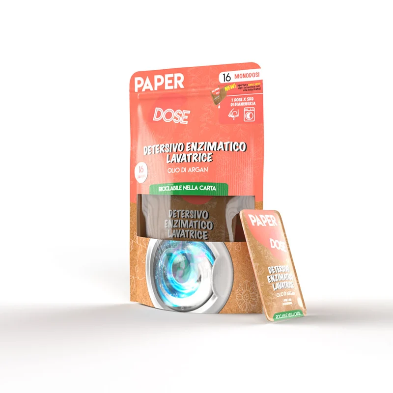 Detersivo per lavatrice in monodose riciclabile nella carta Arco Chimica Paper Dose Detersivo Lavatrice confezione 80 monodosi da 15 ml DISPONIBILE IN 10 GIORNI LAVORATIVI