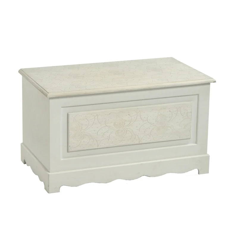 Cassapanca in Legno 80x45H45cm Lipsia