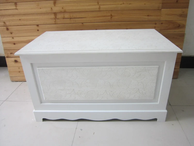 Cassapanca in Legno 80x45H45cm Lipsia
