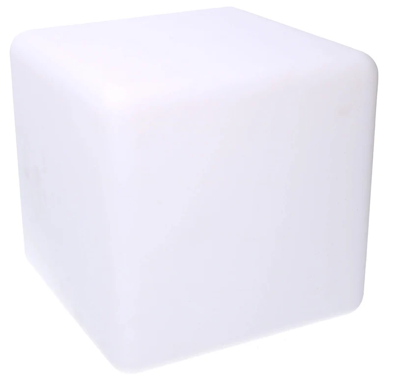 Lampada 12 Led Multicolor 30x30x30 cm in Polietilene Bianca