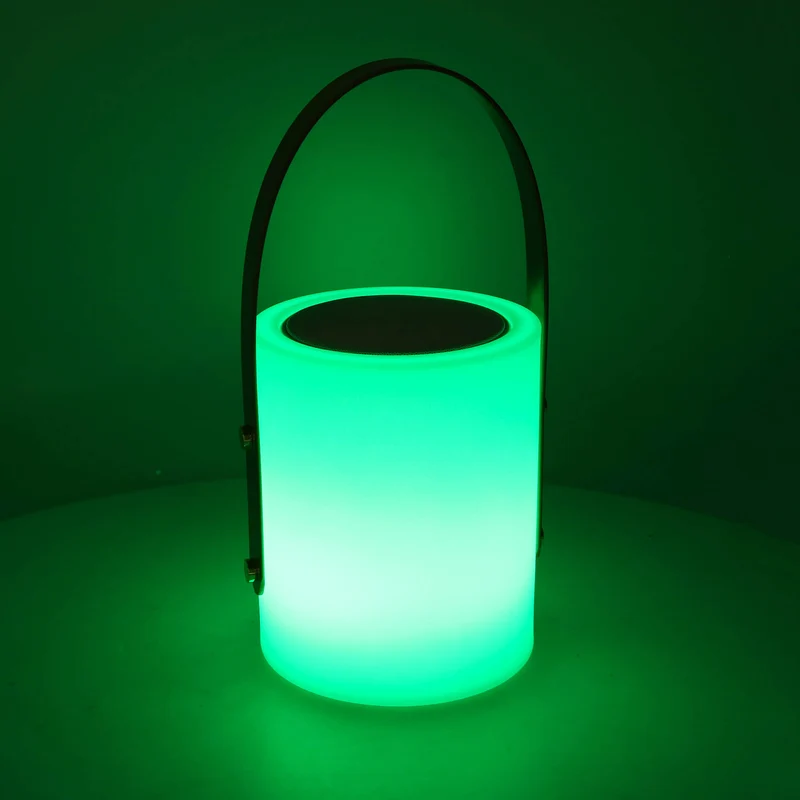 Lampada 12 Led Multicolor Ø16x20 cm Bluethoot in Polietilene Bianca