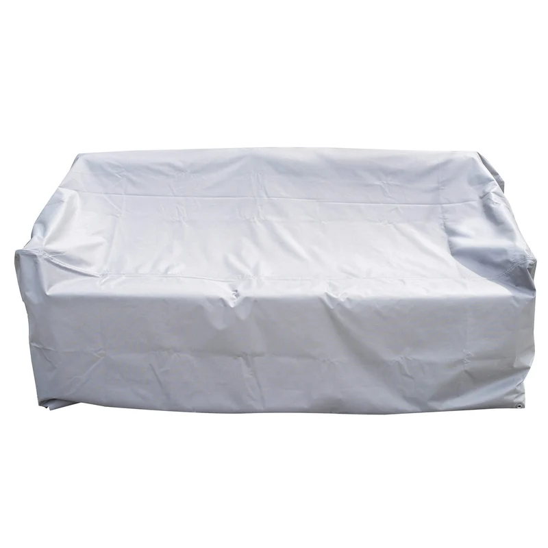 Telo Copertura per Divano 2 Posti da Giardino 160x80x60 cm in Poliestere Grigio