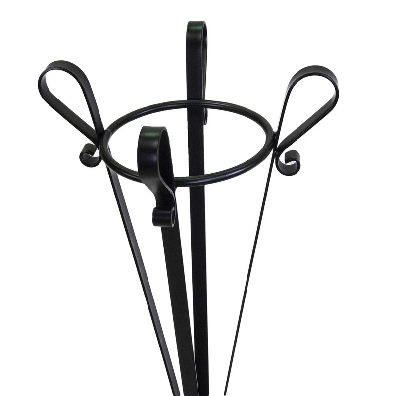 Posacenere da Esterno in Acciaio 34x34H116cm Nero