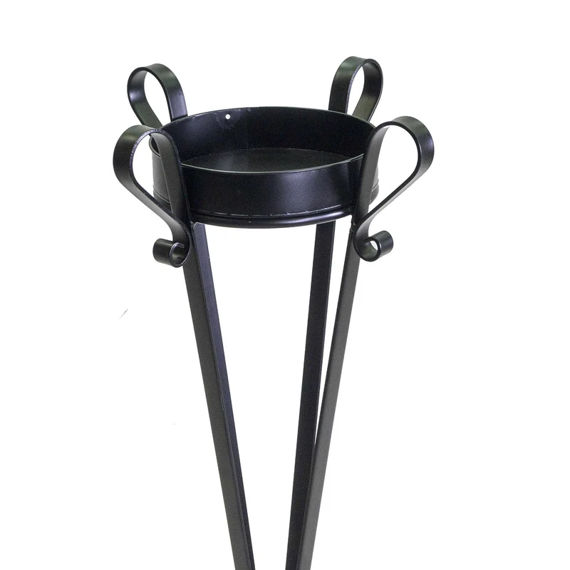 Posacenere da Esterno in Acciaio 34x34H116cm Nero