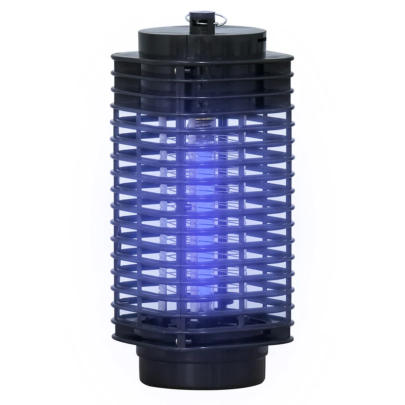 Zanzariera Elettrica 3W con Luce UV per Interno ed Esterno Nero