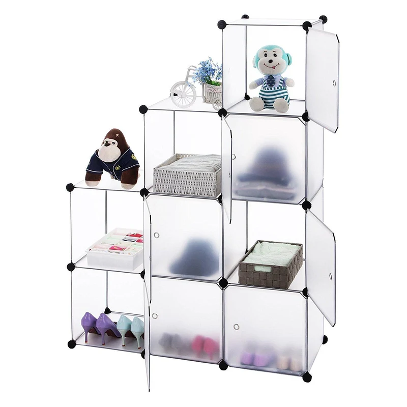 Armadio Guardaroba Modulare 9 Cubi Rizzetti Cube Bianco