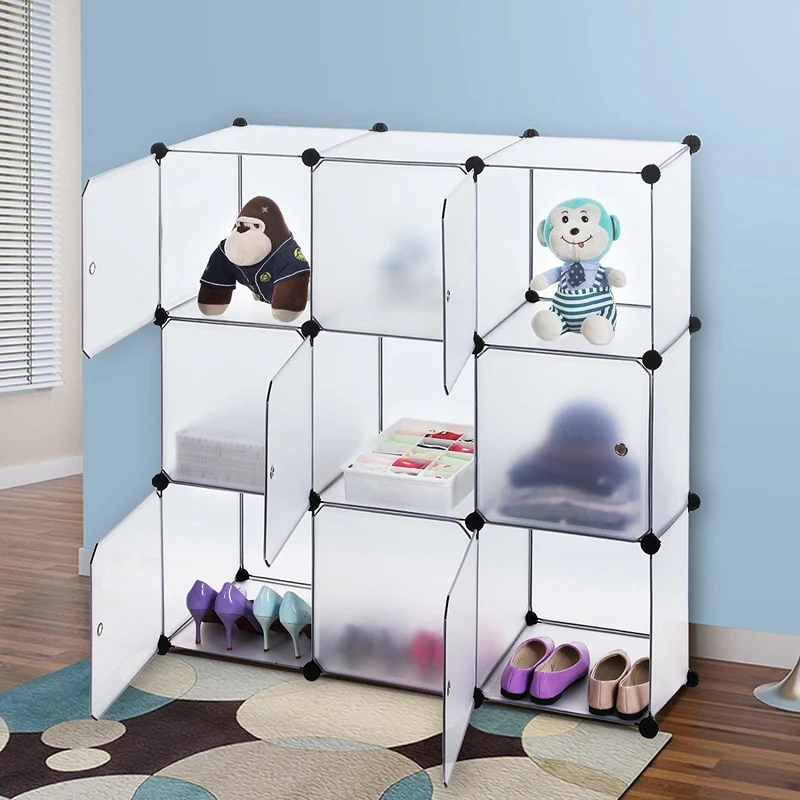 Armadio Guardaroba Modulare 9 Cubi Rizzetti Cube Bianco