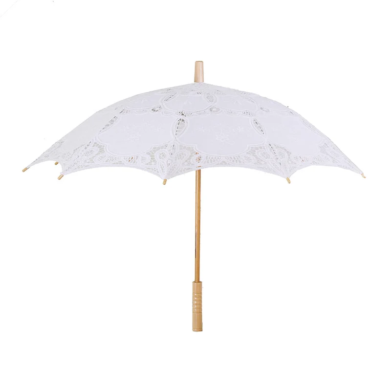 Ombrello Parasole in Pizzo bianco cm Ø85x67