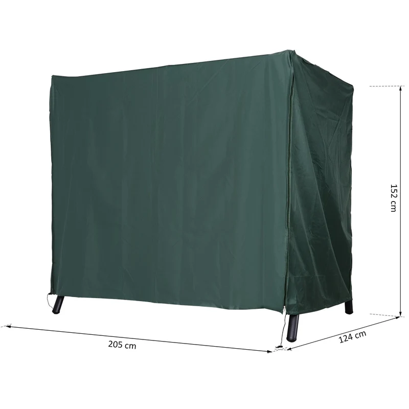 Telo di Copertura per Dondolo da Giardino in Tessuto Oxford 205x124x164 cm Cover