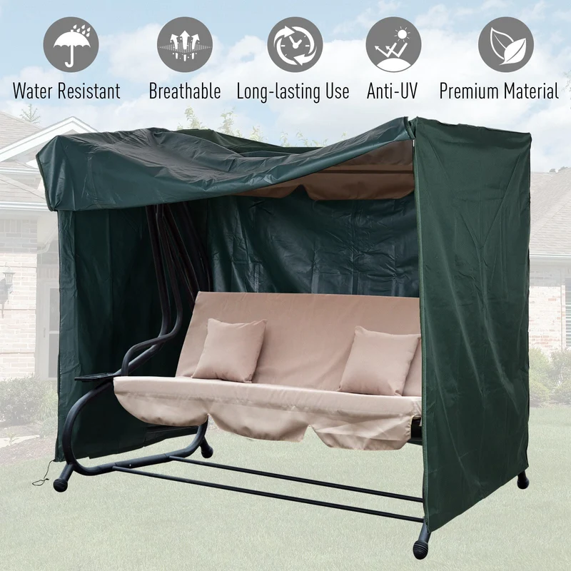 Telo di Copertura per Dondolo da Giardino in Tessuto Oxford 205x124x164 cm Cover